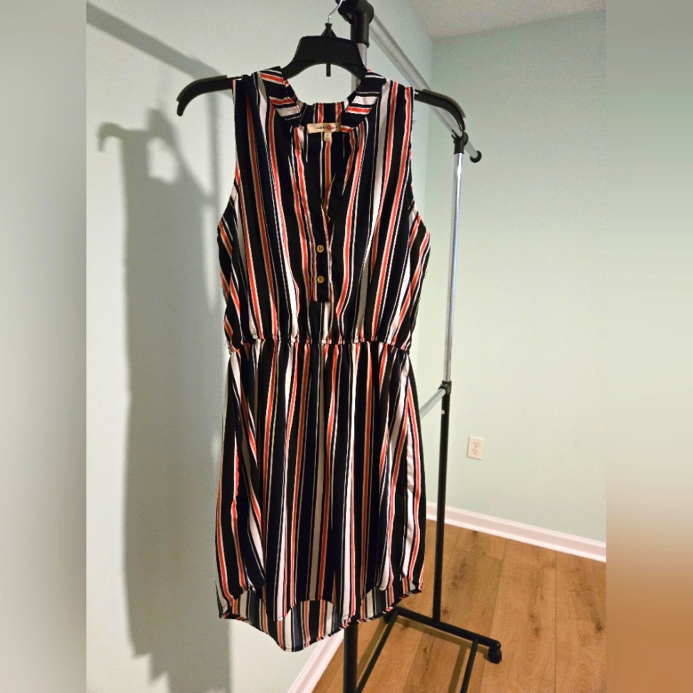 Navy striped dress